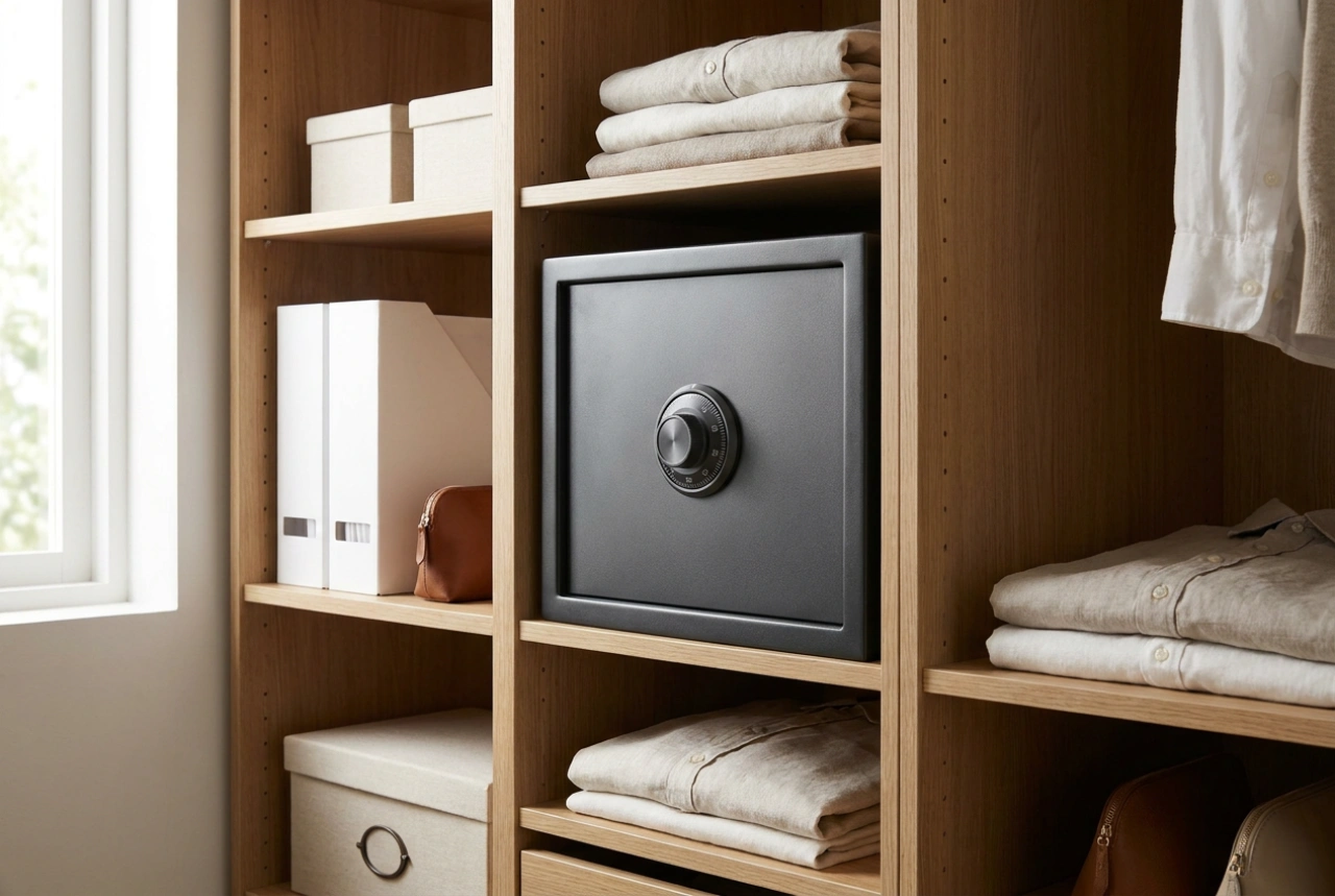 Coffre-fort domestique : optimiser l'intégration et la sécurité dans une armoire ordonnée