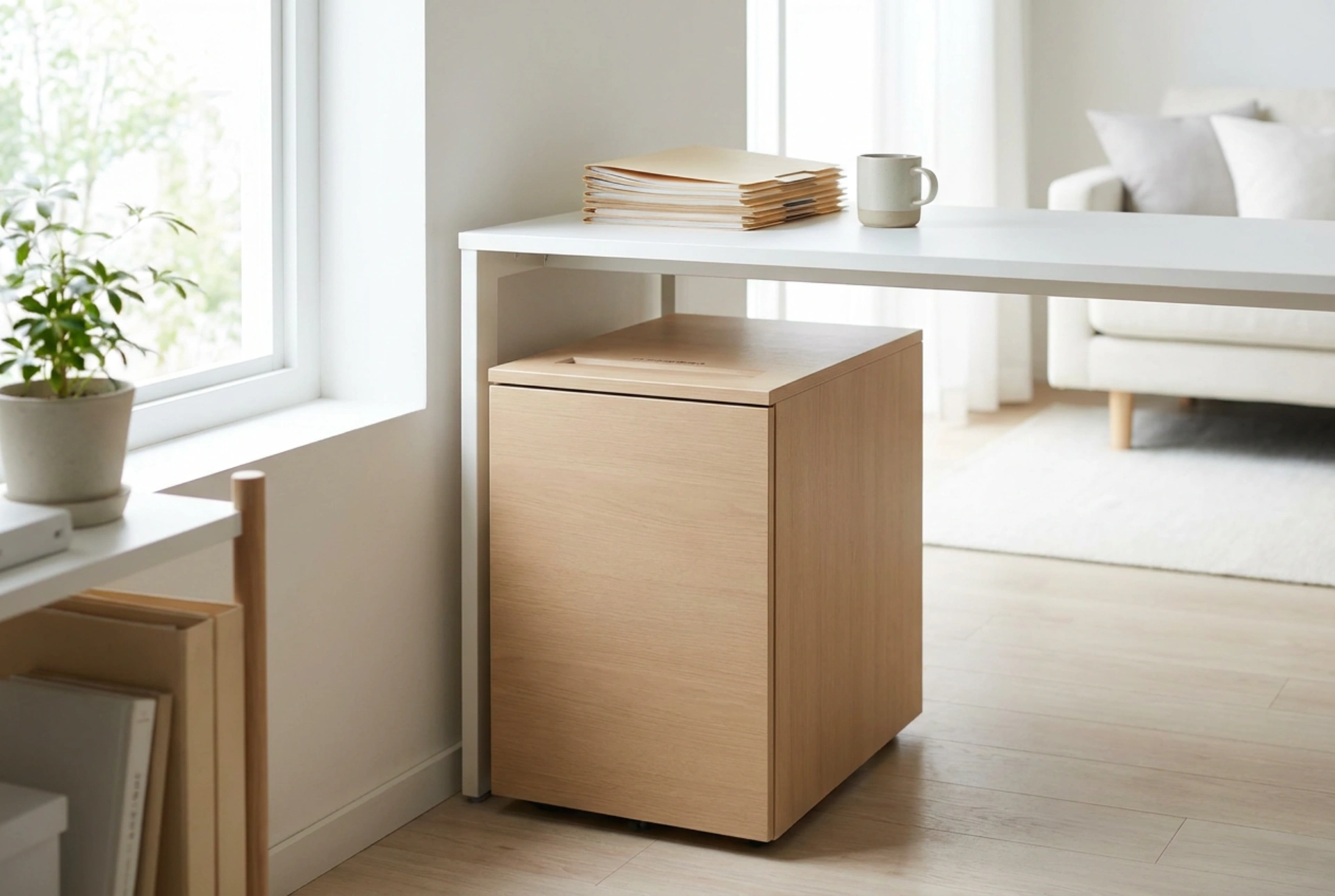 Comment organiser l'espace pour un destructeur de documents sur corbeille