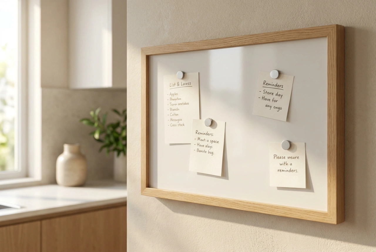 Comment organiser ses rappels domestiques sur un tableau magnétique encadré