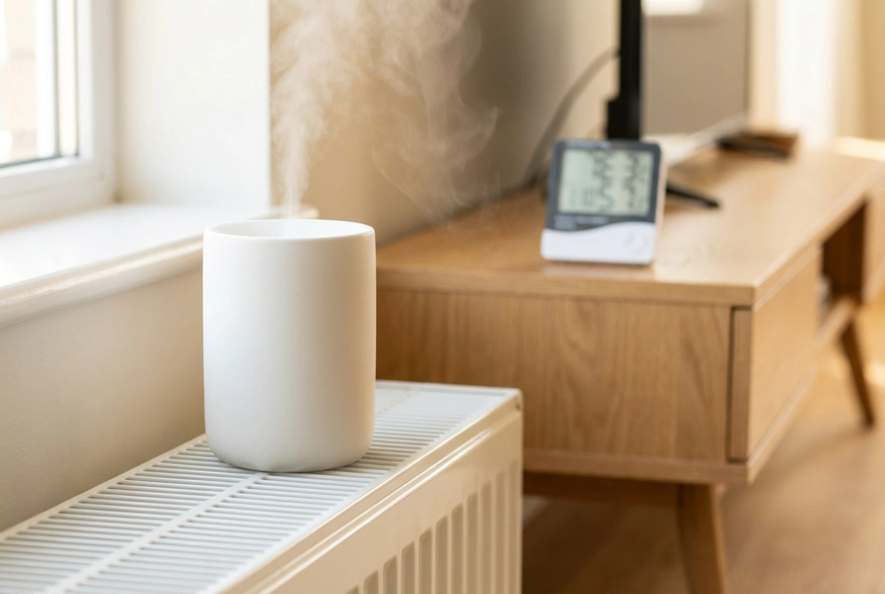 Humidificateur pour radiateur et contrôle simple de l'humidité