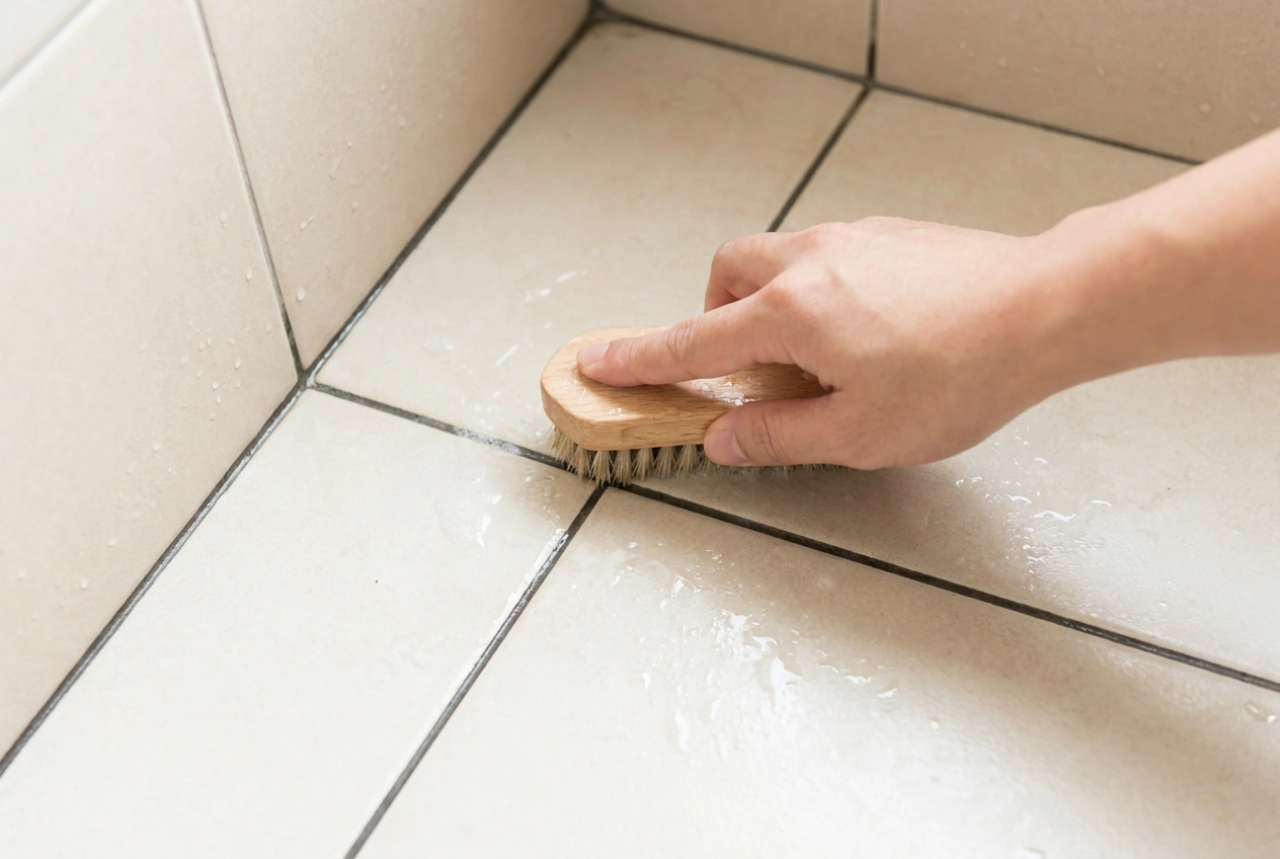 Comment utiliser une brosse à joints dans les angles de carrelage