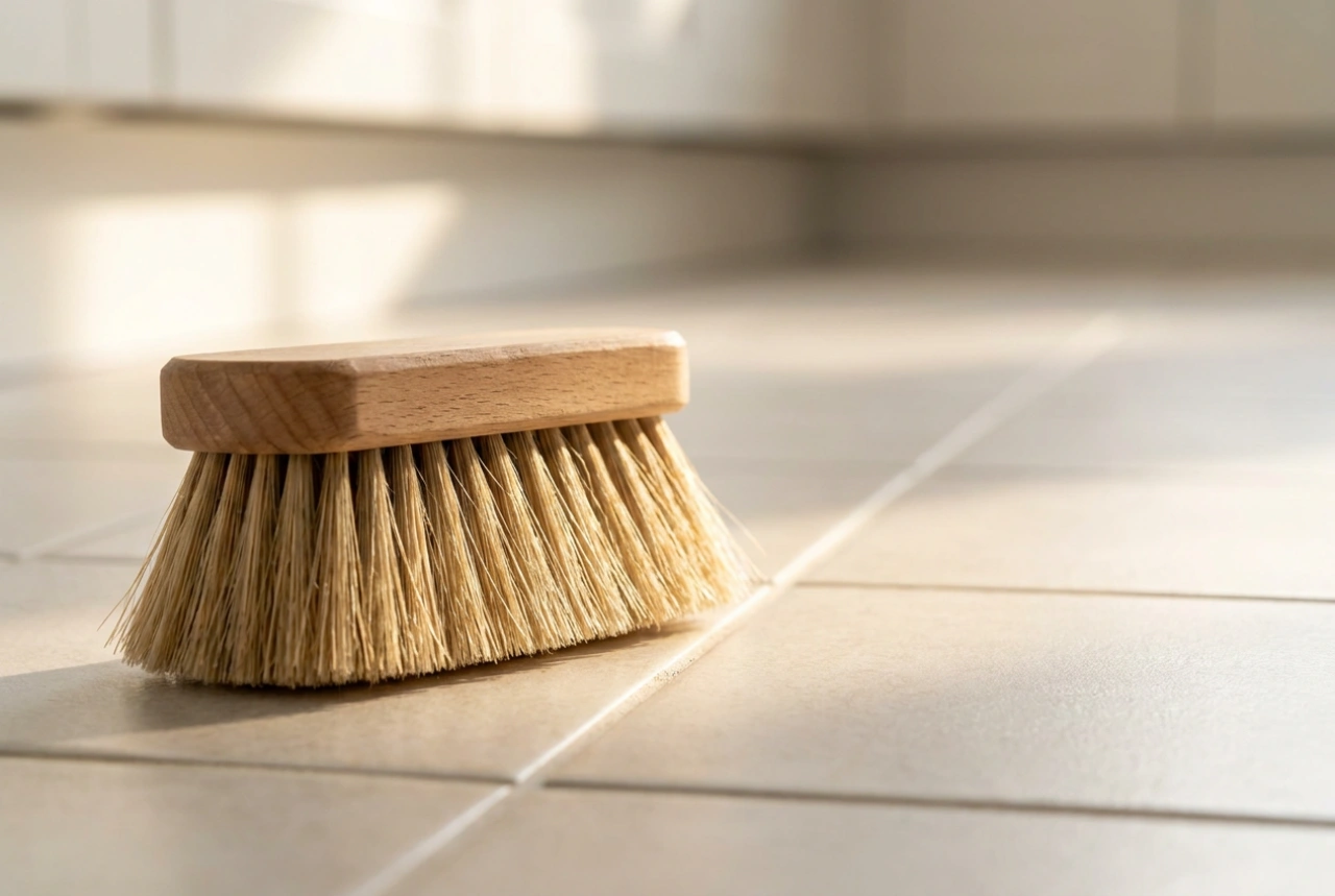 Quand la brosse à joints sur manche facilite le nettoyage des sols