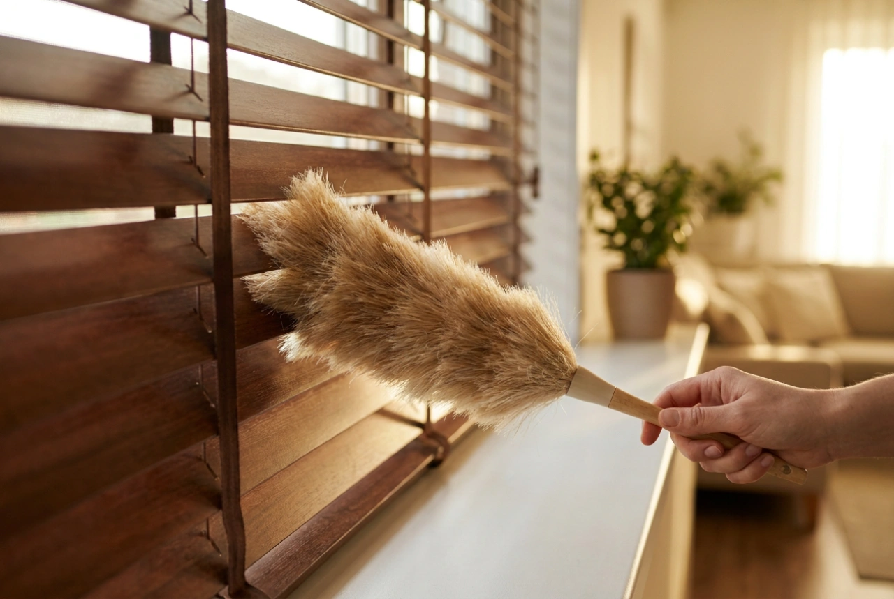 Comment nettoyer les stores en bois avec une brosse sans rayures ni traces