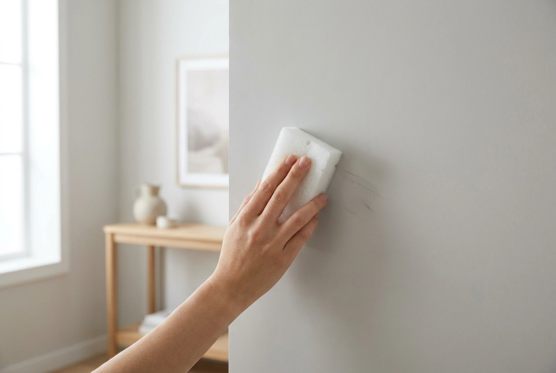 Éponge en mélamine : comment éliminer les traces de doigts sur vos murs sans abîmer la peinture