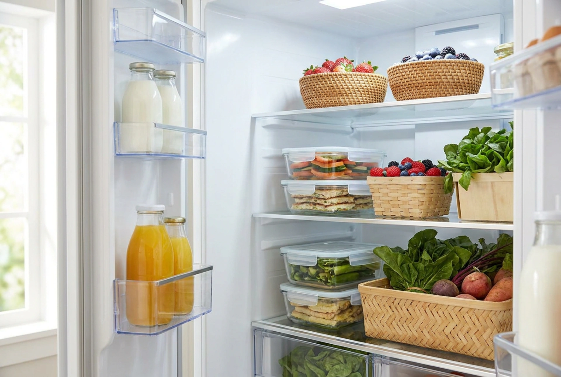 Réfrigérateur encastrable grande largeur et règles d'accès pratique
