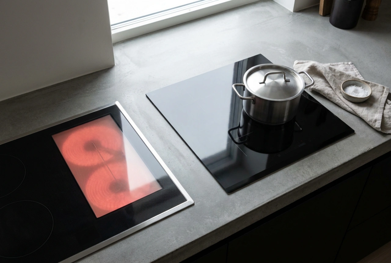 Différences pratiques entre la plaque vitrocéramique et la plaque à induction
