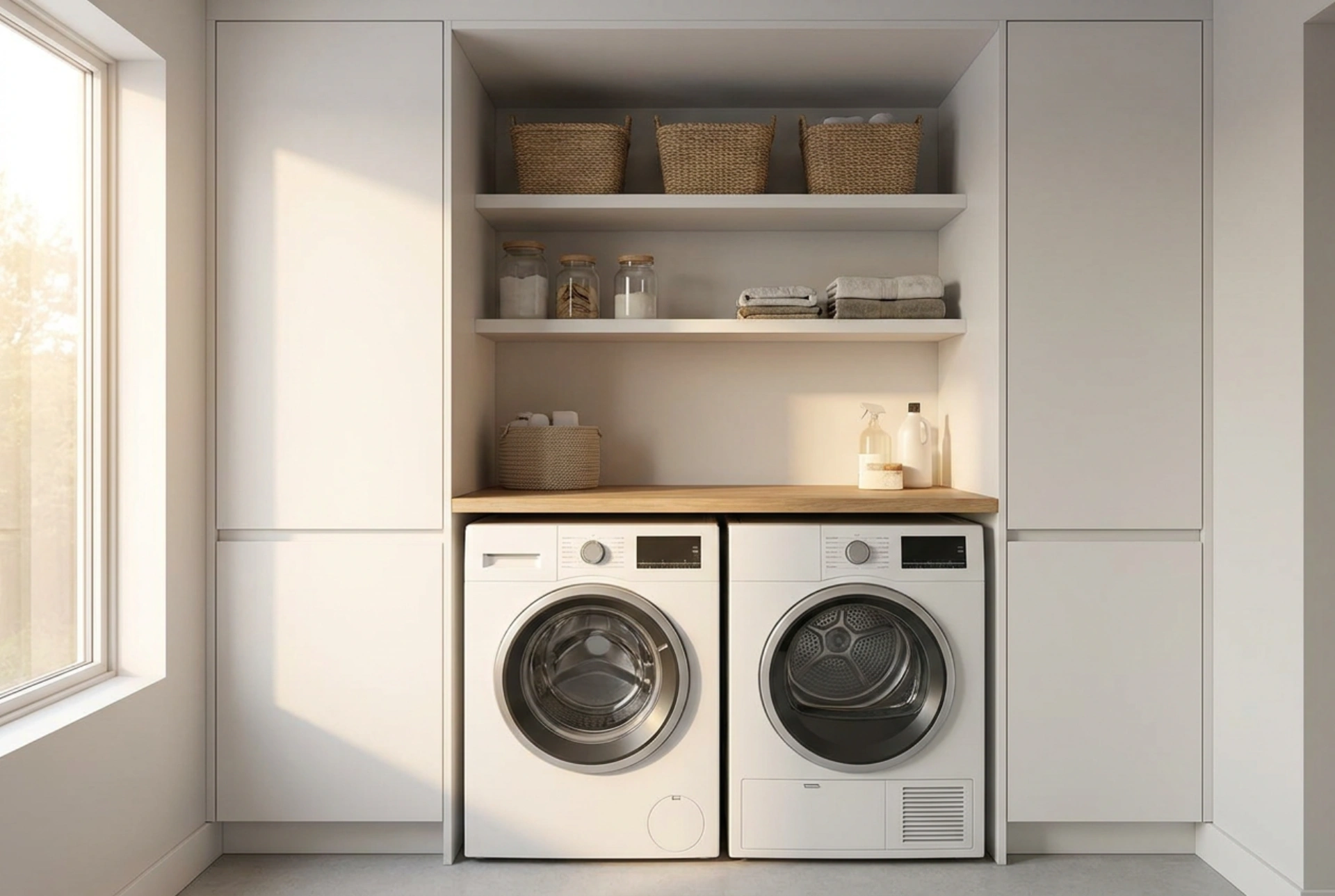 Comment concevoir un meuble sur mesure pour lave-linge et sèche-linge